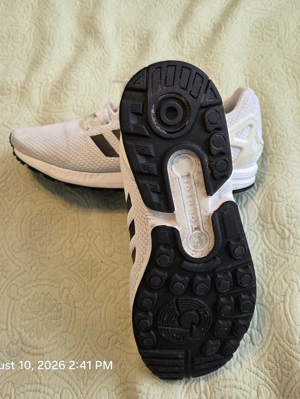 Adidas ZX Torsion Flux Whi/Blk Tennis Shoes